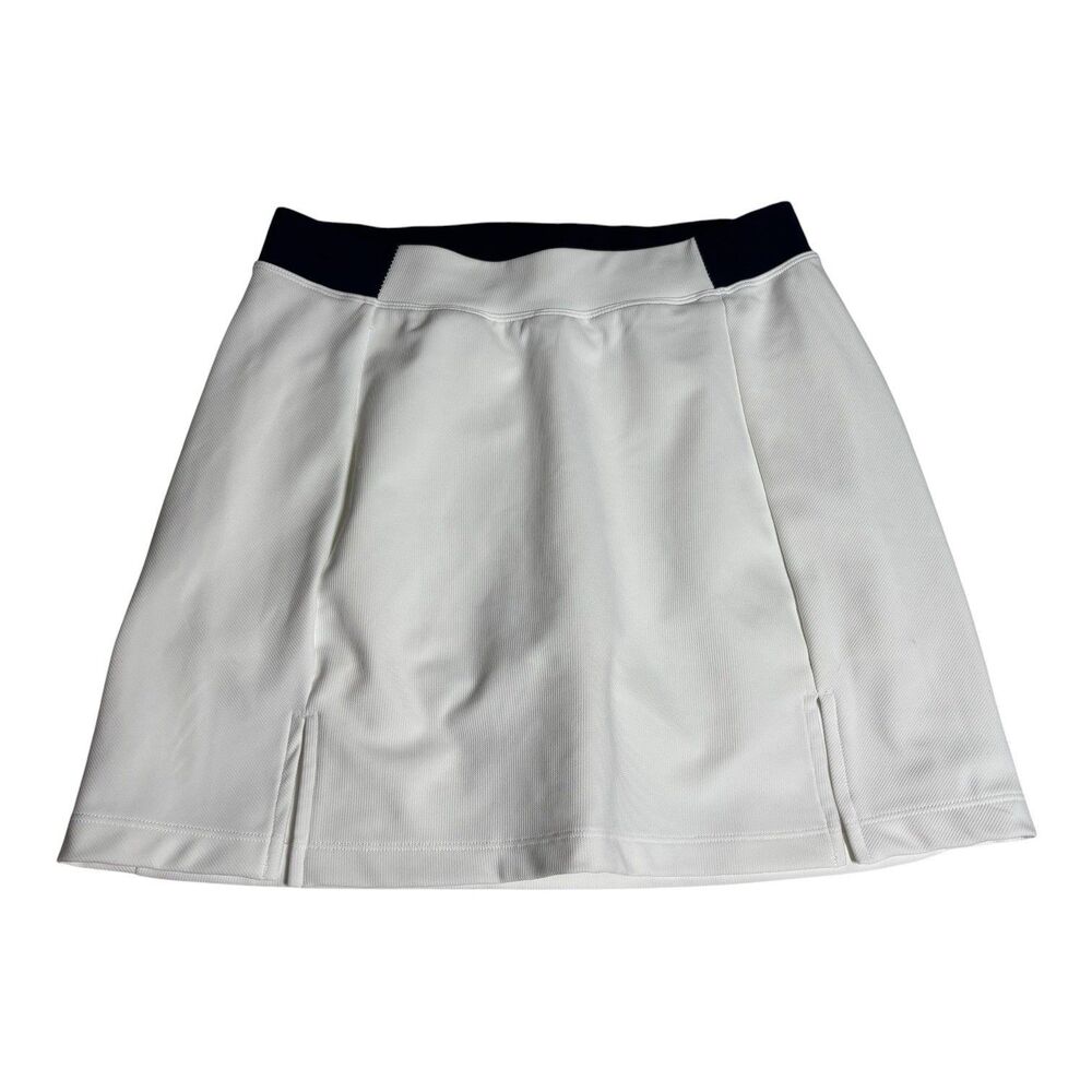 Kyodan White Ribbed Navy Waist Athletic Tennis Skort P/S Classic Preppy Sporty
